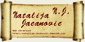 Natalija Jacanović vizit kartica